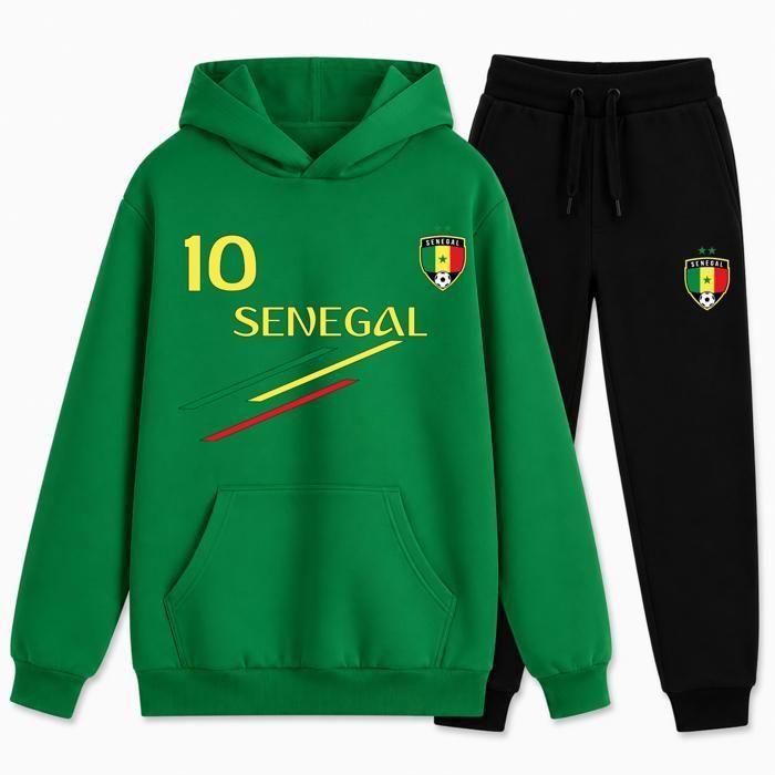 Jogging Foot Enfant - NPZ - Édition Supporteur Numéro 10 - Vert - Lycra côte 2x1 - Poche kangourou