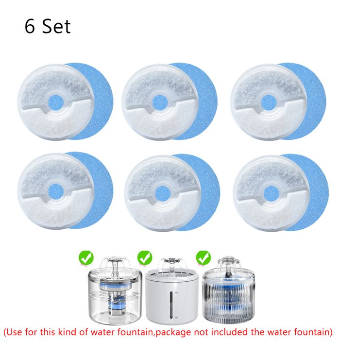 Filtres pour fontaine à eau pour chat - Phoesky - Charbon actif - Système de filtration à cycle quadruple