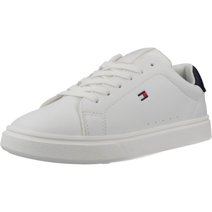 Tommy Hilfiger Sport > Zapatillas Mujer Modèle Chaussure Tommy Hilfiger Modèle Low Cut Lace Up Sneaker - Coleur Blanc