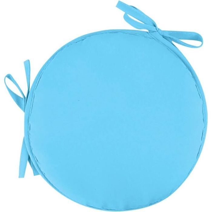 Coussin de chaise rond - Unbrand - Bleu ciel - Diamètre 30 cm - Extérieur - Pour tabouret - Pour terrasse