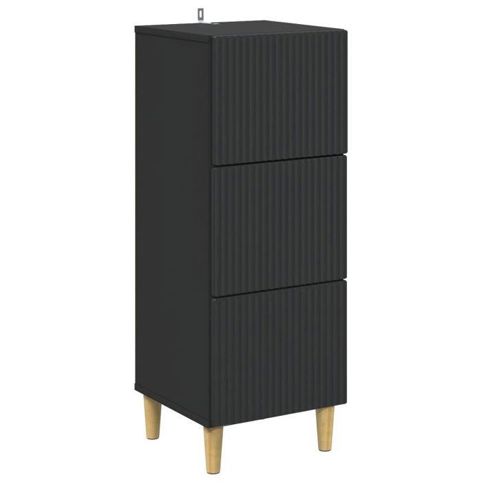 Commode de chambre Vidaxl Armoire à tiroirs Noir 33 x 34 5 x 90 cm Bois dingénierie