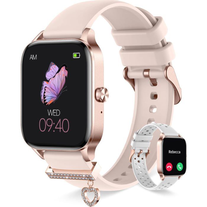 Montre Connectée Femme Avec Appel Bluetooth Smartwatch Pour Android Ios Montre Connectée Tendance Podometre Calories Sommeil[MB560]