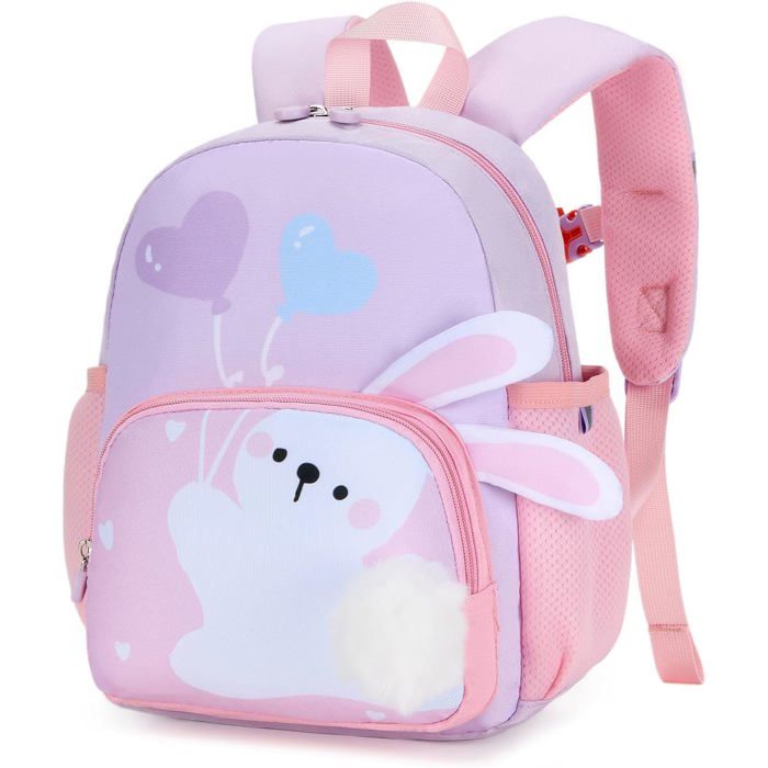Sac À Dos Enfant Maternelle Fille Avec Bretelles De Poitrine&SiffletCartable Maternelle 3D-Animal RéfléchissantSac Enfant Matern