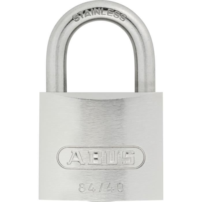 Cadenas en laiton massif ABUS 84IB40 Anse inox Pièces intérieures anti corrosion - vue 3