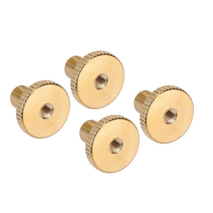 Laiton Molette Pouce Écrous, M6x1mm Boutons Attaches pour 3D Imprimante 4Pcs 734301654326