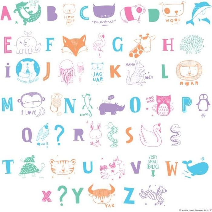 Set Abecedaire Animaux Pastel Cdiscount Maison