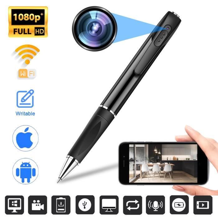 HD 1080P stylo portable WiFi caméra espion DVR vue à distance caméra de détection de mouvement