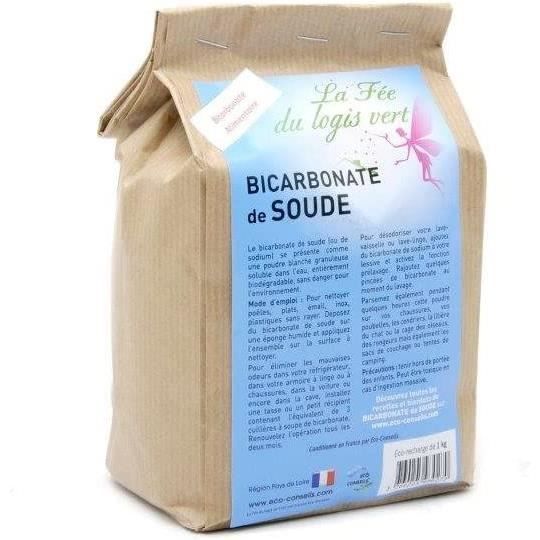 Bicarbonate de soude qualité alimentaire en pot de 1 kg avec doseur