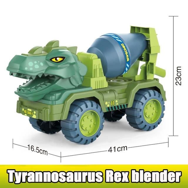 TOPLIVING Camion Dinosaure Pliable Avec 6 Voitures De Course - Jouet 2 En 1 Transport Et Circuit, Pour Garçons De 3 à 7 Ans