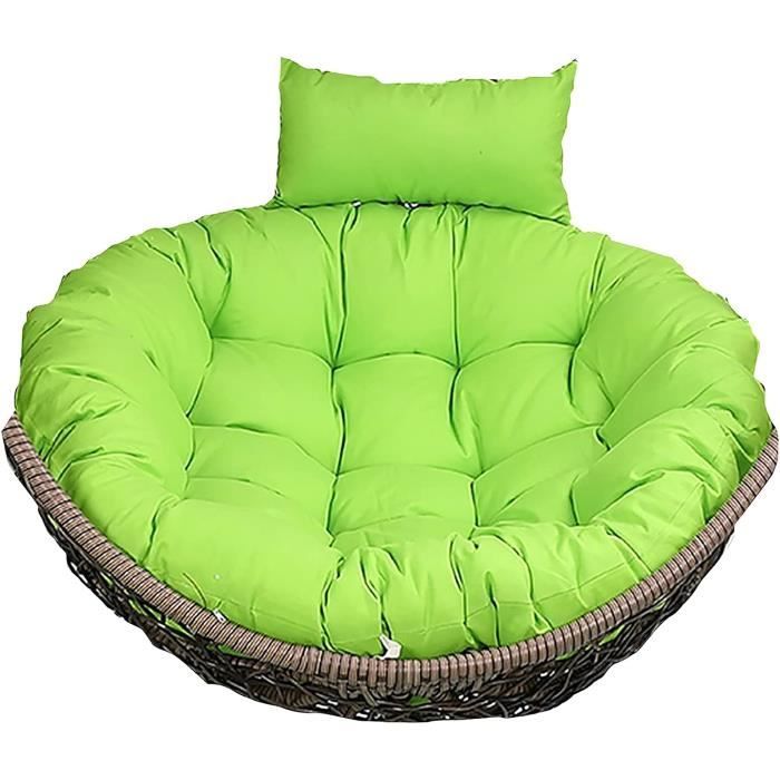 Coussin Siège Suspendu - 95x125cm - Imperméable - Pour Chaise Œuf/Balançoire Jardin - Jaune
