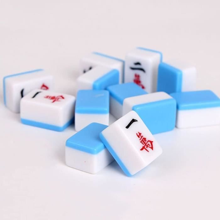 Mini Mahjong De Voyage 144 Pièces - Version Rose Compacte - Avec étui Et Dés - Jeu Traditionnel Chinois