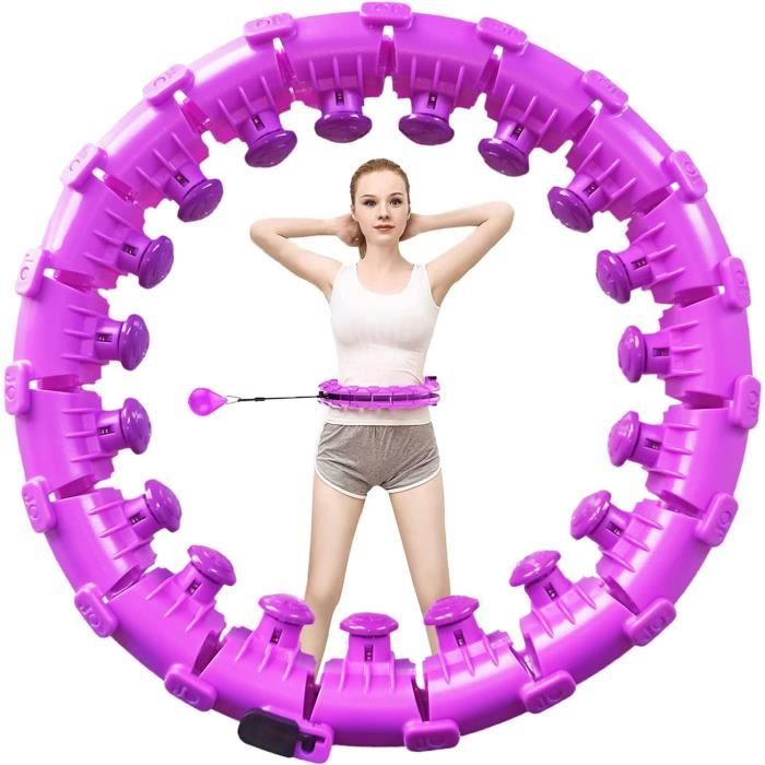 Cerceau Lesté LED Luckiner - 80cm Avec Lumières Colorées - Pour Fitness Et Loisirs Adultes/Enfants