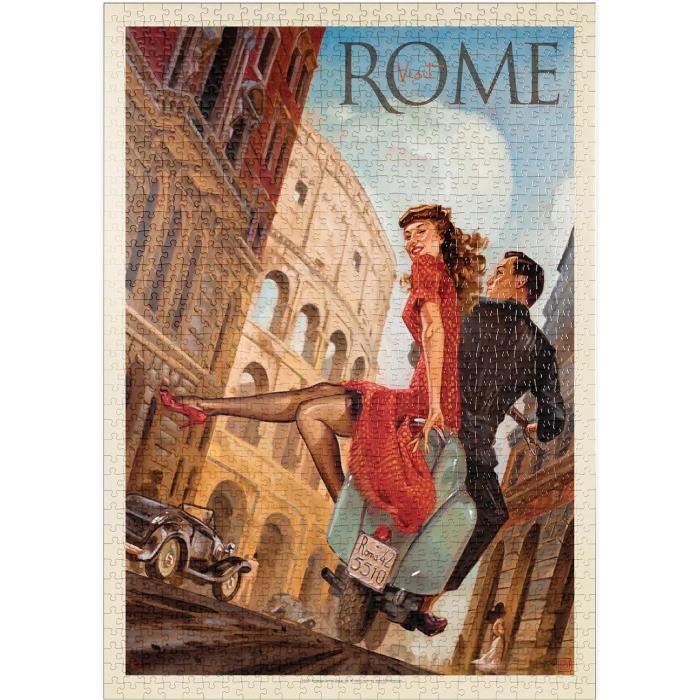 MyPuzzle Italia: Cinque Terre, Poster D'epoca - Premium 1000 Pezzi Puzzle - MyPuzzle Collezione speciale di Anderson Design Group