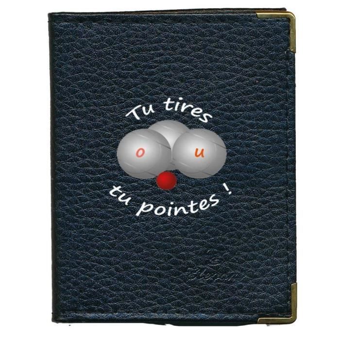Pochette Etui Porte Cartes bancaire, credit, fid?�lit?�, noir - pour 24 cartes Petanque Noir 
