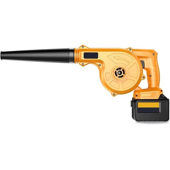 Souffleur De Feuilles Sans Fil 21V 600W - Puissant, Portable, Avec Batterie Et Chargeur