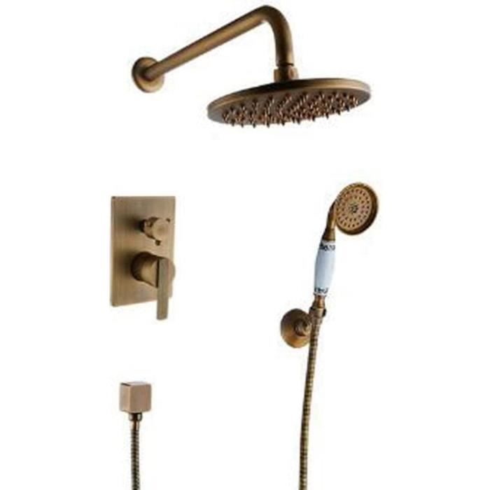 Colonne Douche Encastrable Retro 8 En Tete de Douche Pluie 2 Fonctions