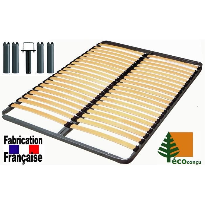 Sommier 44 lattes 160x200+jeu 5 pieds - Achat / Vente ...