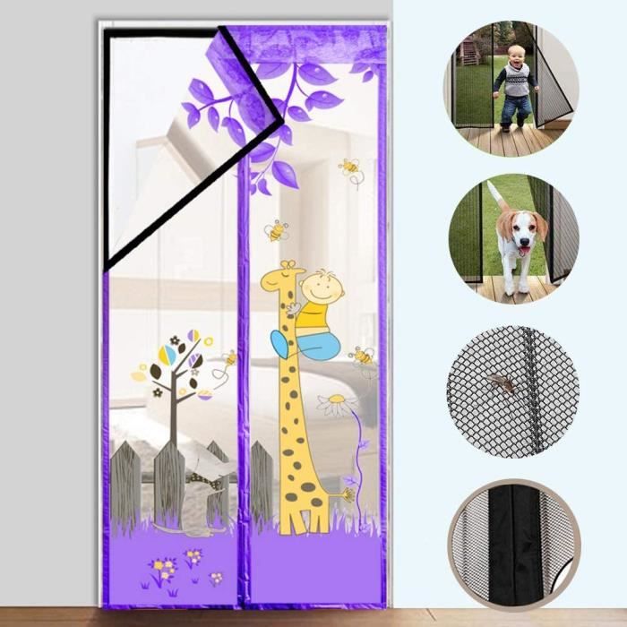 Moustiquaire Fenêtre Magnétique 100x265cm Blanc Magnétique Rideau De