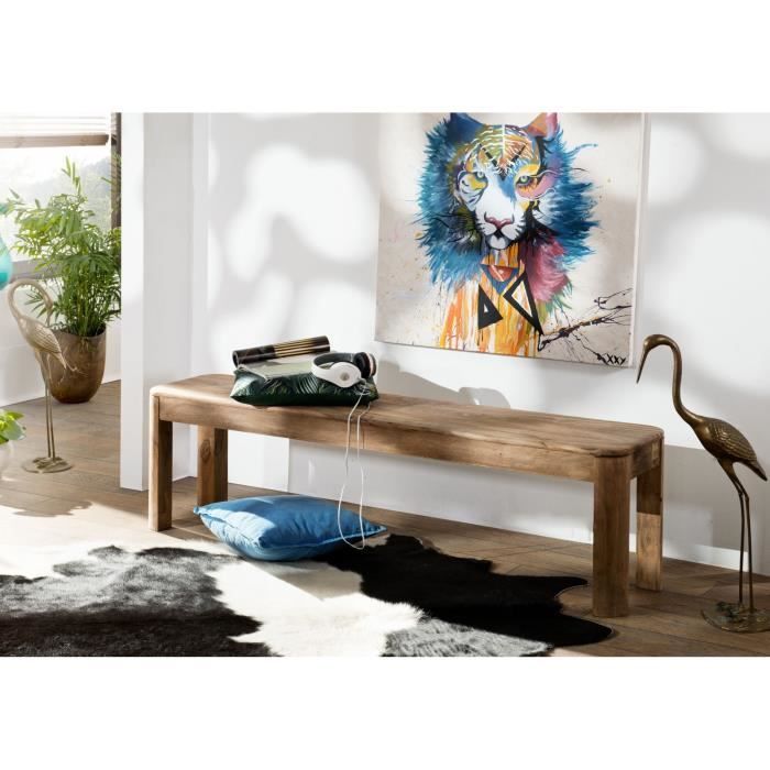 Banc 160x35cm - Bois massif de palissandre teinté (Smoked cherry) - TORONTO 127