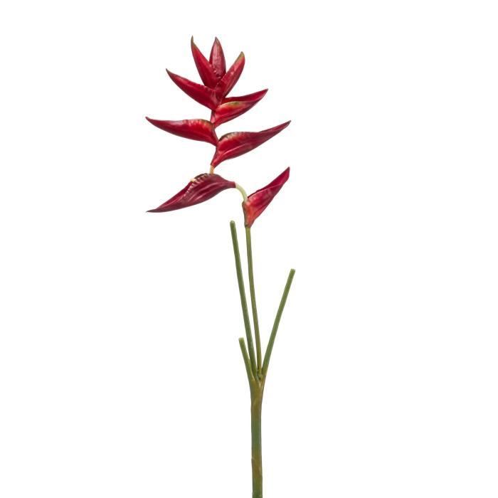 Artplants Fleur de heliconia artificielle KALIKA, rouge, 90cm - Fausse fleur  - Fleur exotique artificielle - Cdiscount Maison