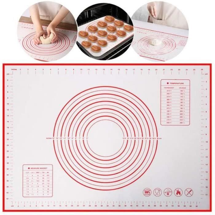 Tapis De Cuisson Silicone Pâte à Pétrir Pétrissage Rouler Feuille