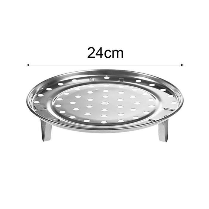 Support Vapeur En Inox Pour Autocuiseur Ou Wok - 16,7x12,5x5,4cm, Trépied Stable, Facile à Nettoyer