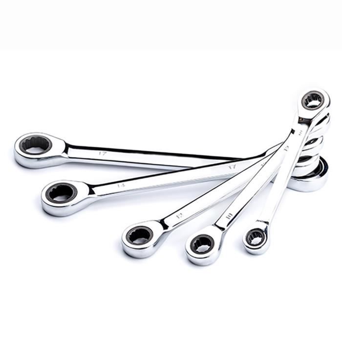 Clé Plate Fine Double Extrémité 16mm X 18mm - Clé Mince Acier Inoxydable 3Cr13 Sablée Pour Espaces Étroits