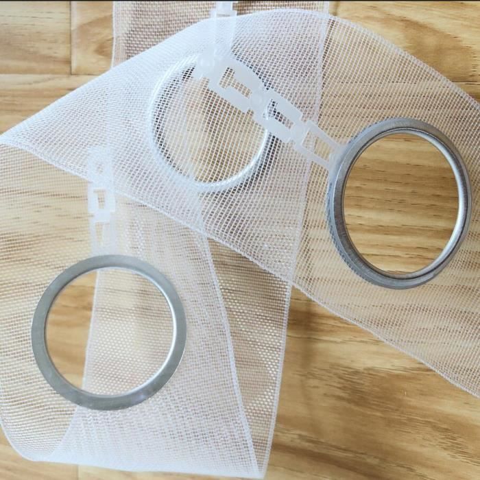 Ruban à Rideau 30 M X 2,5 Cm - Blanc Polyester - Pour Fronces, Installation Facile - DIY Et Professionnel