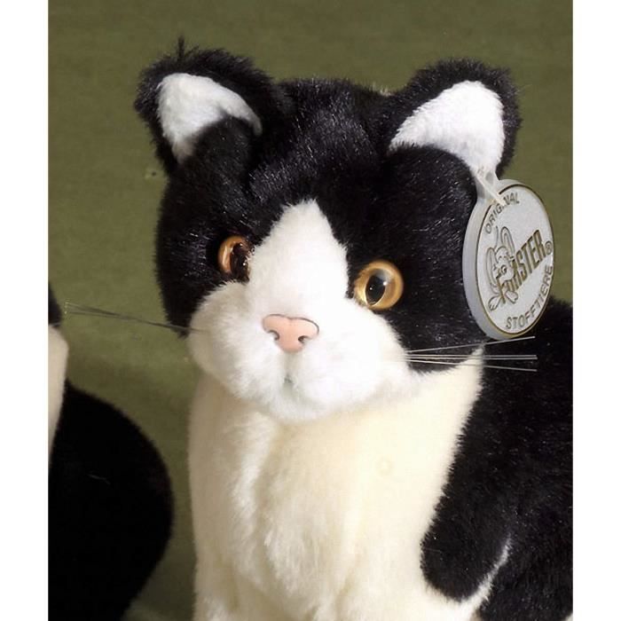 Sylviculteurs Peluche Chat Assis 20 Cm Noir Blanc 3478