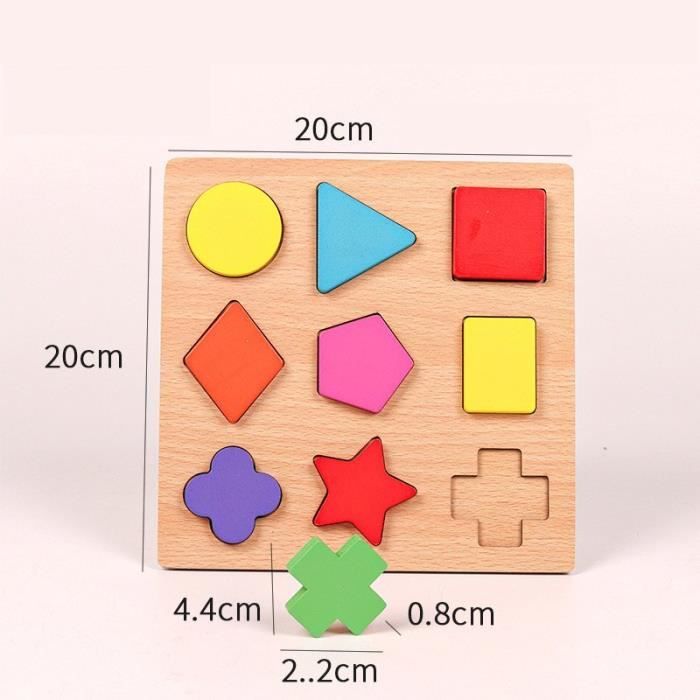 WT847Y - Puzzle Abc Trieur De Formes En Bois, Jouets D'apprentissage Précoce, Puzzle Alphabet Et