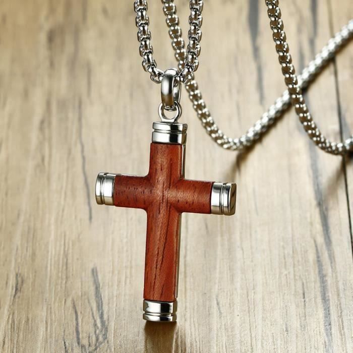 Collier Pendentif Pour Homme En Acier Inoxydable - Chaîne De 60 Cm, Style élégant, Idéal Pour La Saint-Valentin Ou Cadeau