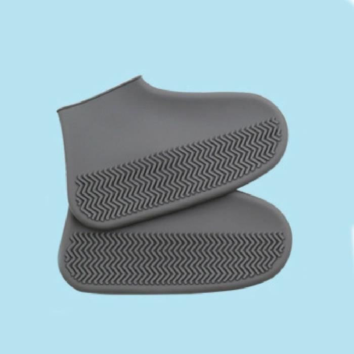 BRISKORE Lot De 5 Paires Couvre-Chaussures Réutilisables Semelle Antidérapante - Noir Pour Maison