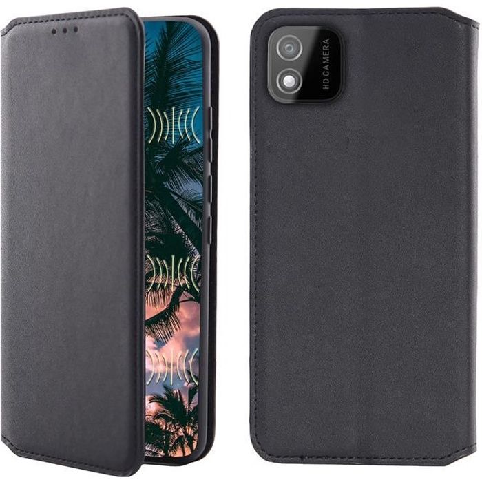 Housse Portefeuille Flip Cover Pour Wiko Y62 – Cuir Synthétique Motif 'smile' – Marque K-S-Trade