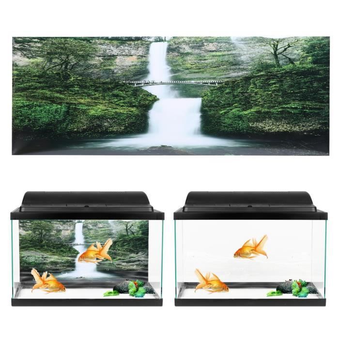 Comparer les prix de Cikonielf autocollant d'aquarium Aquarium Fish Tank fond affiche décoration PVC autocollant paysage image (122 * 46 cm)