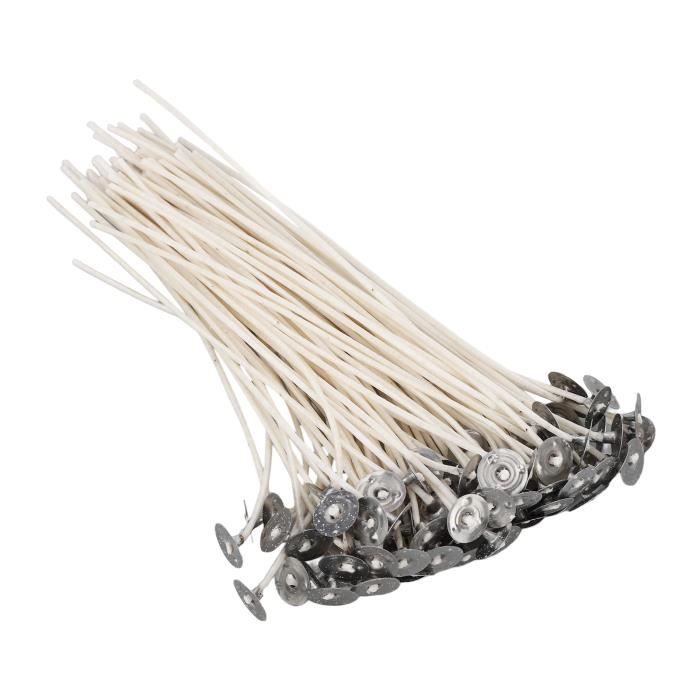 50 Mèches Bougie Coton 15cm Pré-cirées - Fabrication Bougie