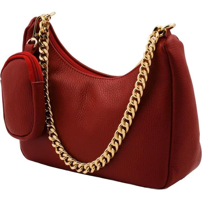 Sac A Main Femme - Véritable Cuir - Fabriqué En Italie - Fait a Main