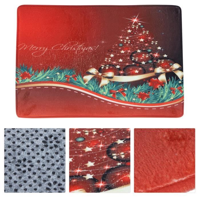 6090cm Paillasson De Noël, Tapis De Sol De Noël Antidérapant, Tapis
