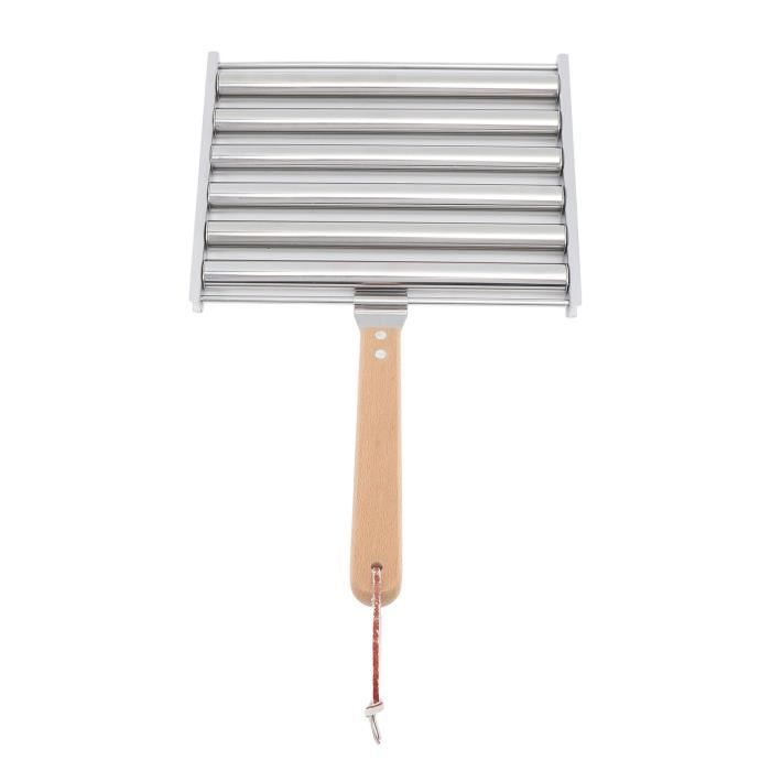 Rouleau De Saucisse Barbecue - Rack Hot-Dog Avec Poignée Bois Pour Grill