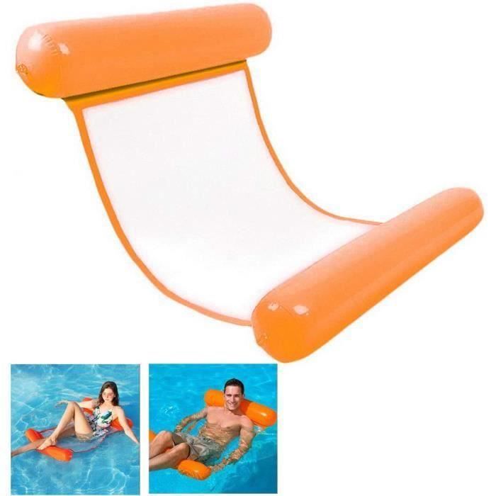 Hamac D'Eau Gonflable Piscine 185x85cm - Flotteur Avec Appui-Tête - Radeau Lit Flottant