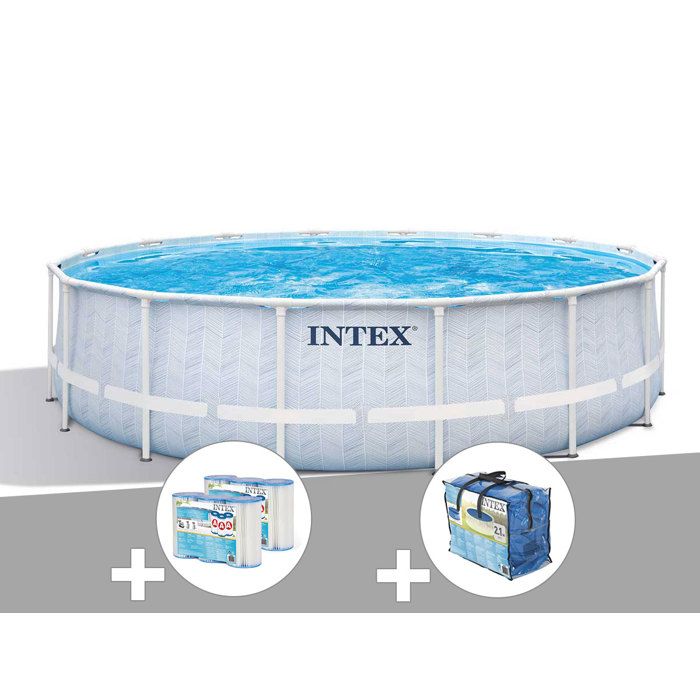 Kit Piscine Tubulaire Chevron Ronde 4.88x1.22m - vue 2