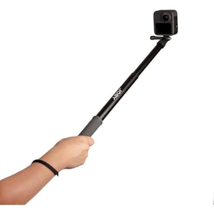 JOBY TelePod Sport Perche Extensible pour Appareils Photo daction et 360° Trépied de Voyage Etanche Accessoire pour Smartphone