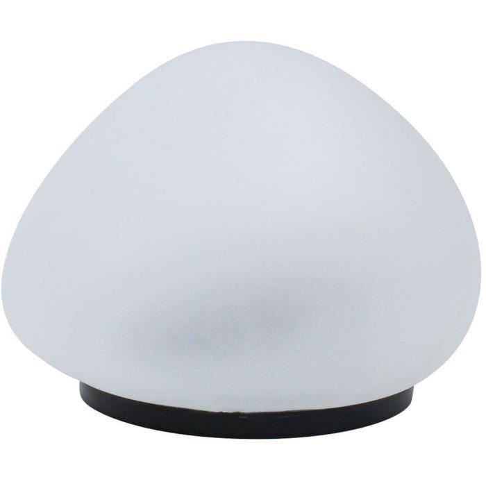 Lampe solaire décorative galet LED blanc SOLENZARA ∅15cm
