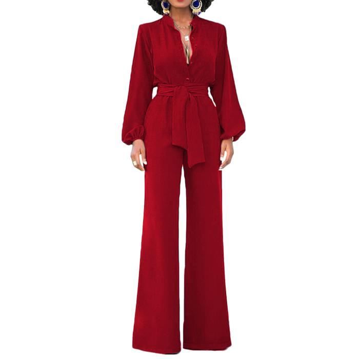Combinaison Femme OCCIENTEC - Jumpsuit Coton Manches Longues