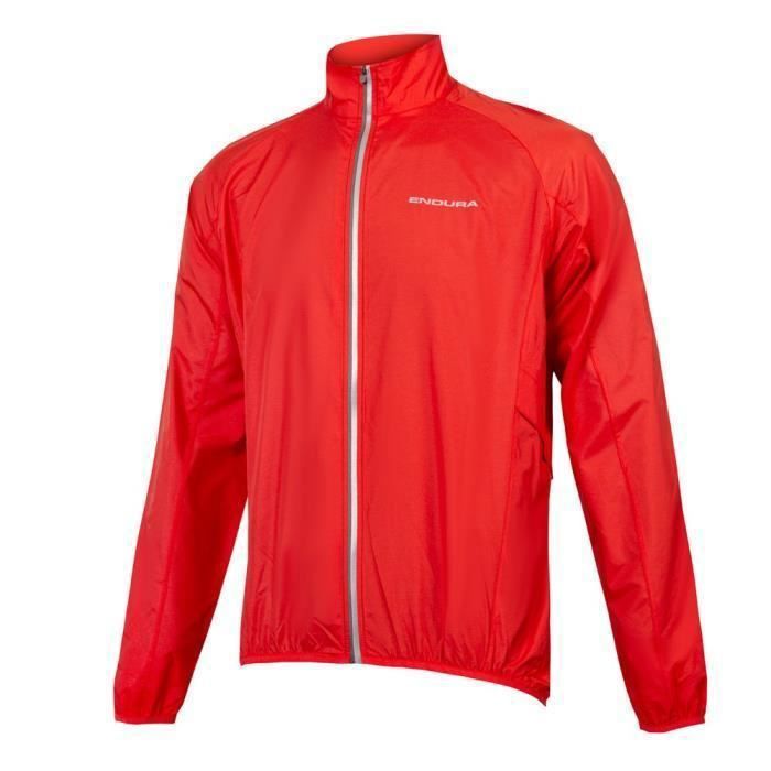 Veste de cyclisme imperméable et coupe-vent Endura Pakajak pour homme - Rouge - Taille M Veste de cyclisme imperméable et coupe-vent Endura Pakajak pour homme - Rouge - Taille M