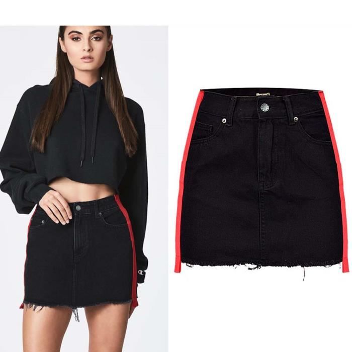 jupe en jean noir