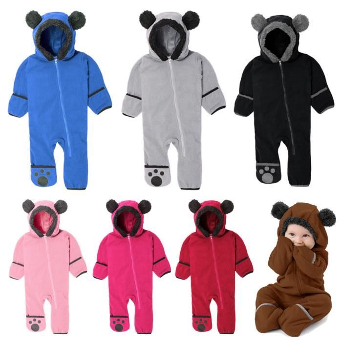0 3 Ans Bebe Mixte Garcon Fille Combinaison En Peluche Grenouillere A Capuche Hiver Gigoteuse Turbulette Pour Nouveau Ne Marron Cdiscount Pret A Porter