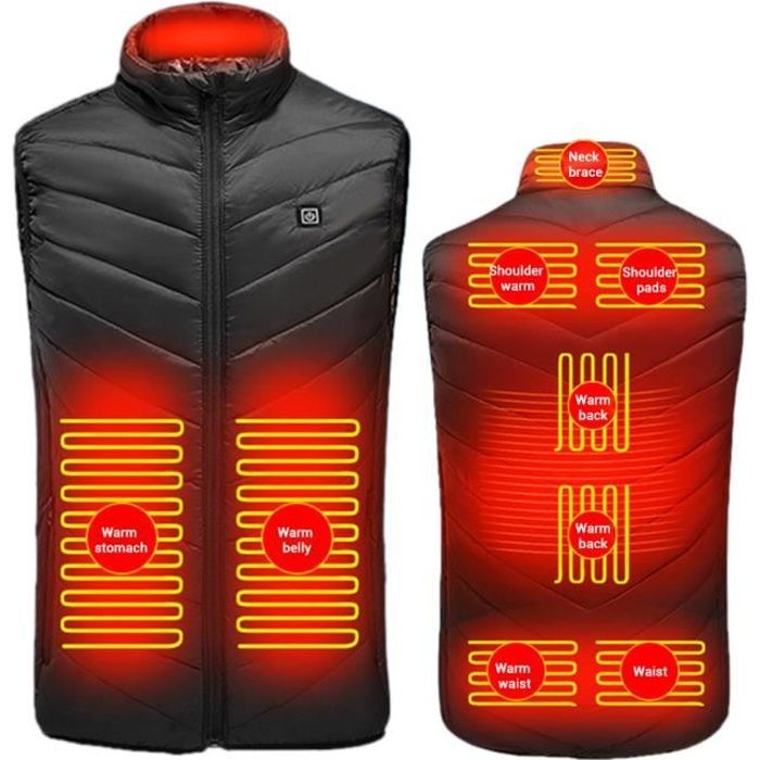 SURENHAP - Gilet chauffant électrique hiver USB - Veste chauffante  thermique unisexe - Rithok -596565