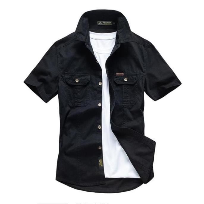Chemise Manches Courtes OP Pour Homme - Couleur Kaki à Carreaux, Taille XL - Occasion En Très Bon état