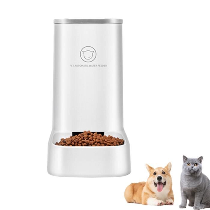 Distributeur de Nourriture Automatique pour Chien Chat 2.1kg Mangeoire Bol