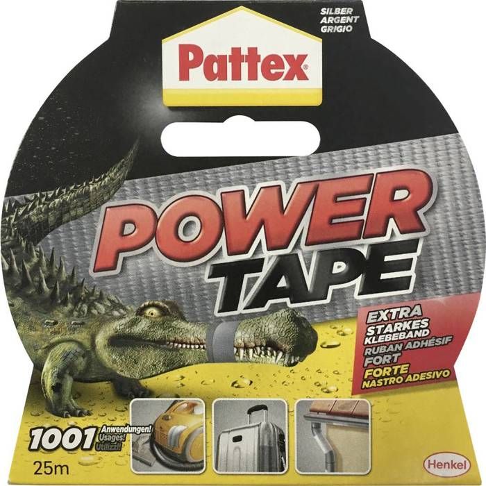Ruban adhésif tissé - PATTEX - PT2DS - Argent - 25 m x 50 mm - Résistant à leau